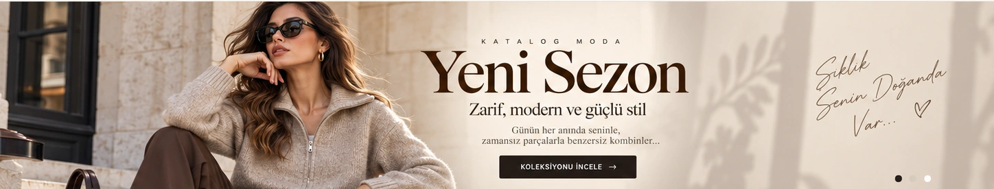 Yeni Sezon — zarif, modern ve güçlü stil; model çekimi temsili görseldir